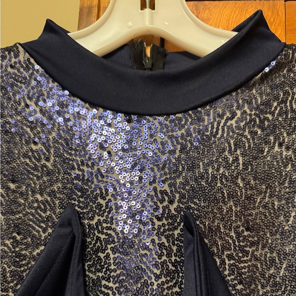 Elegant Navy Sequin Dress - Picture 3 of 7